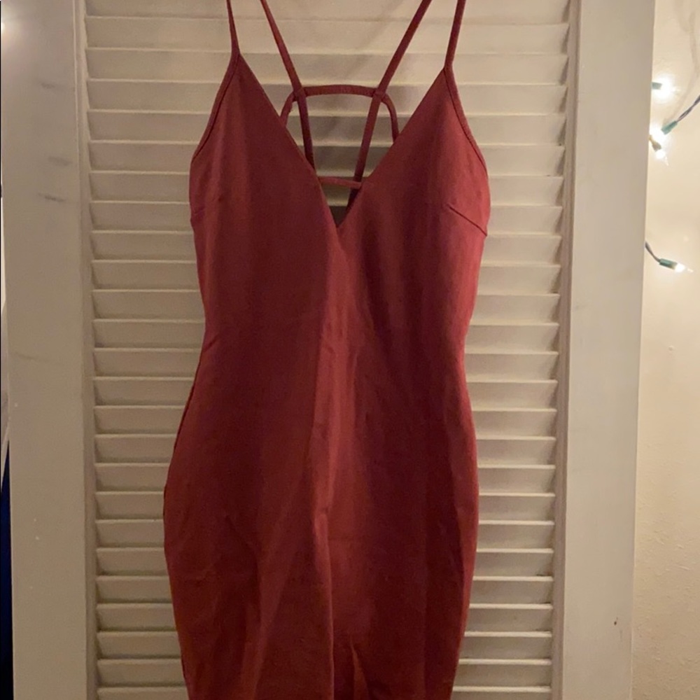 Mauve body-con dress